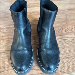 Black Leather Ankle Boots